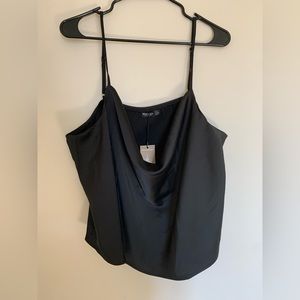 Nasty Gal drape black tank